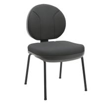 Cadeira Executiva Fixa Tecido Preto - Plaxmetal Cadeira Executiva Fixa Tecido Preto - Plaxmetal