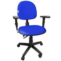 Cadeira Executiva Giratória com Back System Tecido JSerrano Azul para Escritório Recepção Laboratório