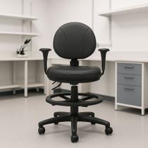 Cadeira Executiva Giratória Preta - Com Braços Reguláveis e Mecanismo M1