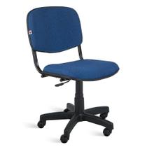 Cadeira Executiva Giratória Tecido Azul Com Preto Quartzo