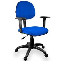 Cadeira Executiva Jserrano Azul Royal com Braço Regulável - ULTRA Móveis Cadeira Executiva Jserrano Azul Royal com Braço Regulável - ULTRA Móveis
