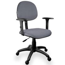 Cadeira Executiva Jserrano Cinza com Preto com Braço Regulável - ULTRA Móveis