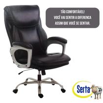 Cadeira Executiva Luxo - Conforto Couro - Serta