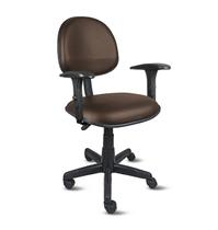 Cadeira executiva omega em base giratória com braco regulável - revestimento viena - marrom- pp07