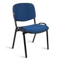 Cadeira Executiva Pé Palito Tecido Azul Com Preto Quartzo - Shopcadeiras