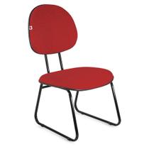 Cadeira Executiva Pé Sky Tecido Vermelho - Shopcadeiras