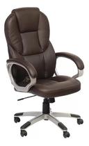 Cadeira Executiva Presidente Luxo & Conforto - Marrom-Claro - Just Home Collection
