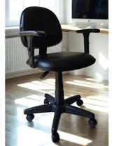 Cadeira Executiva Preta Escritório Ergonômica Com Braços Apoio Lombar Confortável Home Office Computador Reforçada Profissional