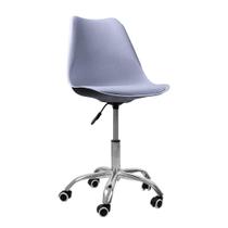 Cadeira Executiva Saarinen Office material sintético Base Giratória Ajuste de Altura Cinza Oficial Cadeira Executiva Saarinen Office material sintético Base Giratória Ajuste de Altura Cinza Oficial