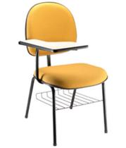 Cadeira Executiva Universitária com prancheta Linha Office Amarelo