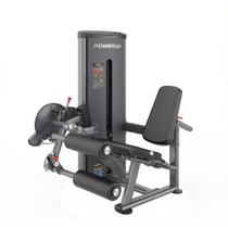 Cadeira Extensora e Flexora Pr007 para Academia e Treino de Pernas em Musculação - Cinza/preto
