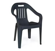 Cadeira Fátima com Apoio de Braço Preta Xplast