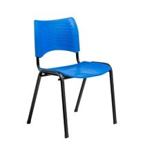 Cadeira Fit Com Assento E Encosto Em Polipropileno Azul