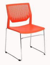 Cadeira Fixa Cromada Conect Moov Cor Laranja - Avantti - 7006