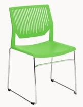 Cadeira Fixa Cromada Conect Moov Cor Verde - Avantti - 7007