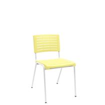 Cadeira Fixa Escritório Multiuso Niala Plaxmetal NR17 Amarelo Primavera