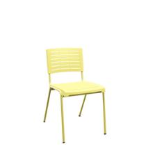 Cadeira Fixa Escritório Multiuso Niala Plaxmetal NR17 Amarelo Primavera
