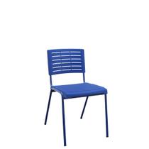 Cadeira Fixa Escritório Multiuso Niala Plaxmetal NR17 Azul BIC