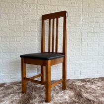 Cadeira Fixa Estofada Colonial Madeira Maciça