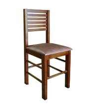 Cadeira Fixa Laguna De Madeira Com Estofado - Mel - FLEX MESAS E CADEIRAS