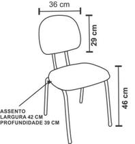 Cadeira fixa para Escritório Azul - Pontual