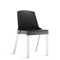 Cadeira Fixa Shine Com Braço Preto - Frisokar