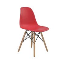 Cadeira Fixa Spezia em polipropileno e pé palito em madeira - GRP - GRP Comercial