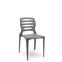 Cadeira Fixa Ville Plaxmetal Polipropileno Basalto Cinza
