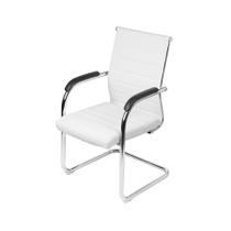 Cadeira Florença Fixa Branca em material sintético Base Cromada Cadeira Florença Fixa Branca em material sintético Base Cromada