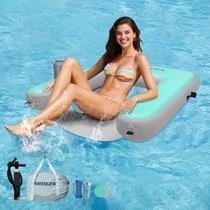 Cadeira flutuante inflável AWEMUFA para piscina de adultos 100kg Cadeira flutuante inflável AWEMUFA para piscina de adultos 100kg