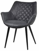 Cadeira Frank material sintético Preto Vintage Base Preta 82cm - 62934