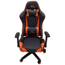 Cadeira Gamer Ajustável Mtek Mk01 702 Preto e Laranja