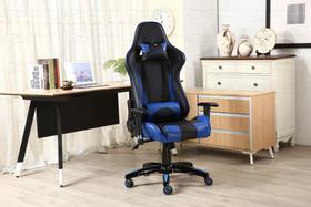 Cadeira Gamer Azul e Preta Giratória com Regulagem de Encosto e Braços - Panther - LMS-BE-8-141