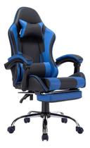 Cadeira Gamer Azul Reclinavel Massageador Usb Ate 120kg