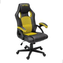 Cadeira gamer bright amarela cg-03 ergonômica reclinável ajustável conforto profissional