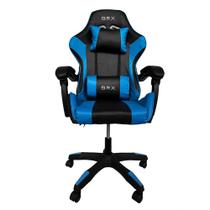 CADEIRA GAMER BRX IMPACT AZUL - material sintético - APOIO E BRAÇOS - COM RODAS - ERGONOMICA