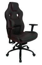 Cadeira Gamer com Almofada Linha Gamer Racing Preto - Design Office Móveis