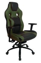 Cadeira Gamer com Almofada Linha Gamer Racing Verde - Design Office Móveis
