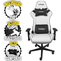 Cadeira Gamer COMET CGC20B Branco de Alta Resistência Giratória com Rodinhas, Ajuste Lateral Ombro e Encosto Para Jogos