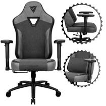 Cadeira Gamer Cor Grafite Ergonômica Escritório Apoio de Braço Almofadado Apoio Almofadas Pescoço/Lombar Reclinável 135 Graus