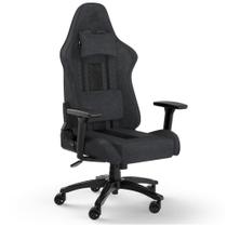Cadeira Gamer Corsair TC100 Relaxed Fabric, Até 120Kg, Com Almofadas, Reclinável, Cilindro de Gás Classe 4, Preto e Cinza - CF-9010052-WW