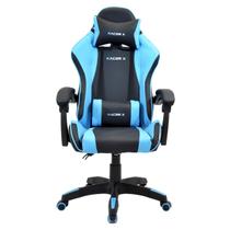 Cadeira Gamer de Escritório Azul Claro Reclinável Ergonômica Racer X Comfort