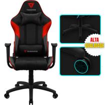 Cadeira Gamer de Jogos ThunderX3 EC3 Com Rodinhas, Inclinação Regulável e Altura Ajustável Suporta 120kg Vermelho