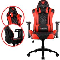 Cadeira Gamer de Jogos ThunderX3 Tgc12 Com Rodinhas, Inclinação Regulável e Altura Ajustável Suporta 120kg Vermelho