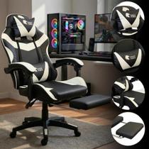Cadeira Gamer Eagle Force Ergonômica com Apoio Pés Retrátil Reclinável 135 e Suporte Lombar Várias Cores