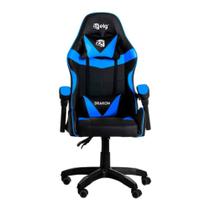 Cadeira Gamer ELG Drakon, Até 140 kg, Ajuste De Altura, Encosto Reclinavel, Braços Articulados, Preto e Azul - CH31BKBL