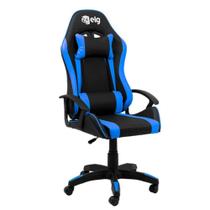 Cadeira Gamer ELG Syrax, Apoio Lombar, Cervical E Ajuste De Altura, Preto E Azul - CH36BKBL