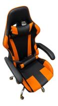 Cadeira Gamer Ergonômica Amofadas Cabeça Lombar - Laranja