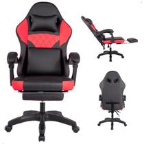 Cadeira Gamer Ergonômica Com Estofado Couro Para Escritório -