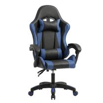 Cadeira Gamer Ergonômica Elite material sintético Preto/Azul - Sallar Home